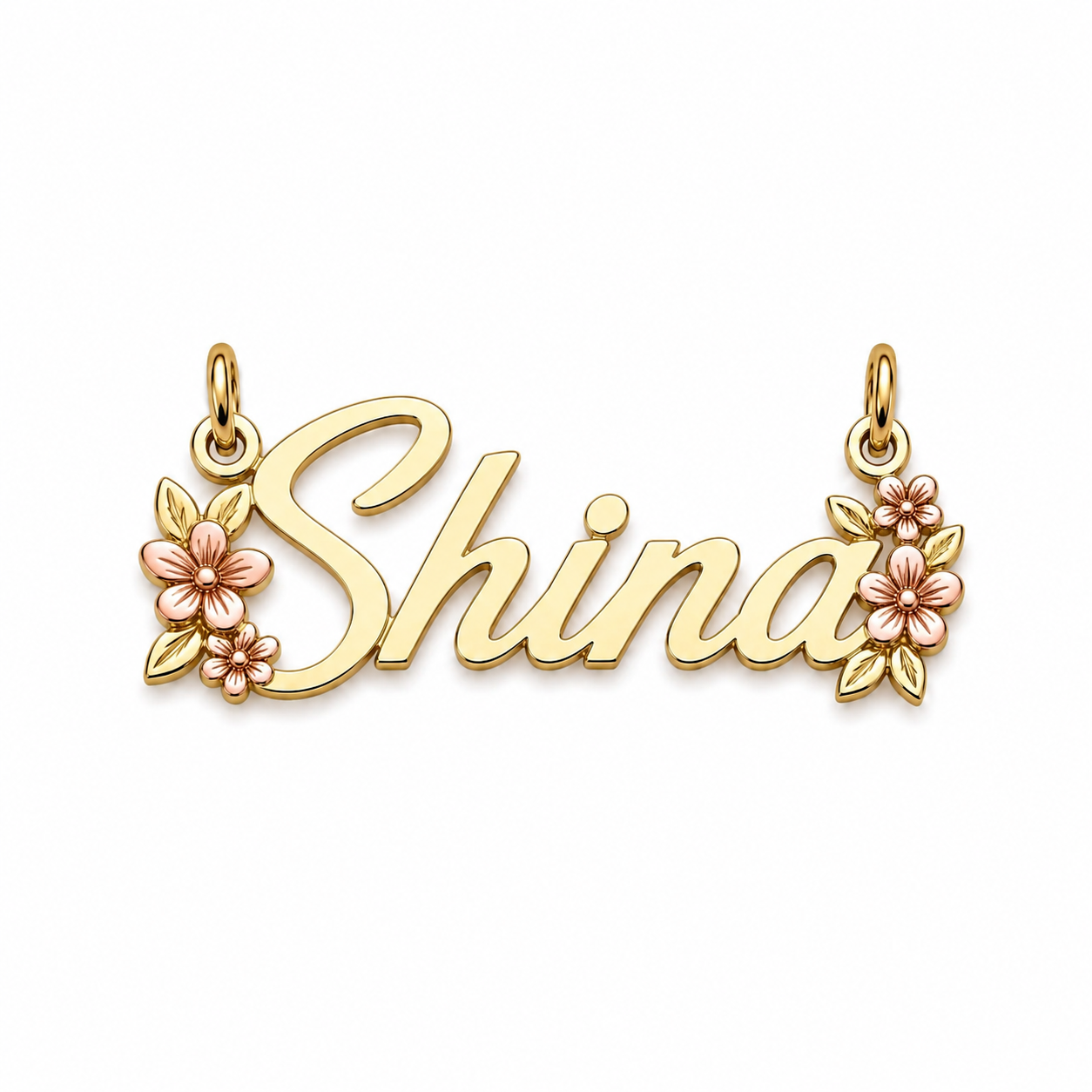 Personalized Floral Name Pendant | 5-7 Letter Name