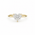 Heart Shape Lab Grown Diamond Solitaire Engagement Ring 3ct