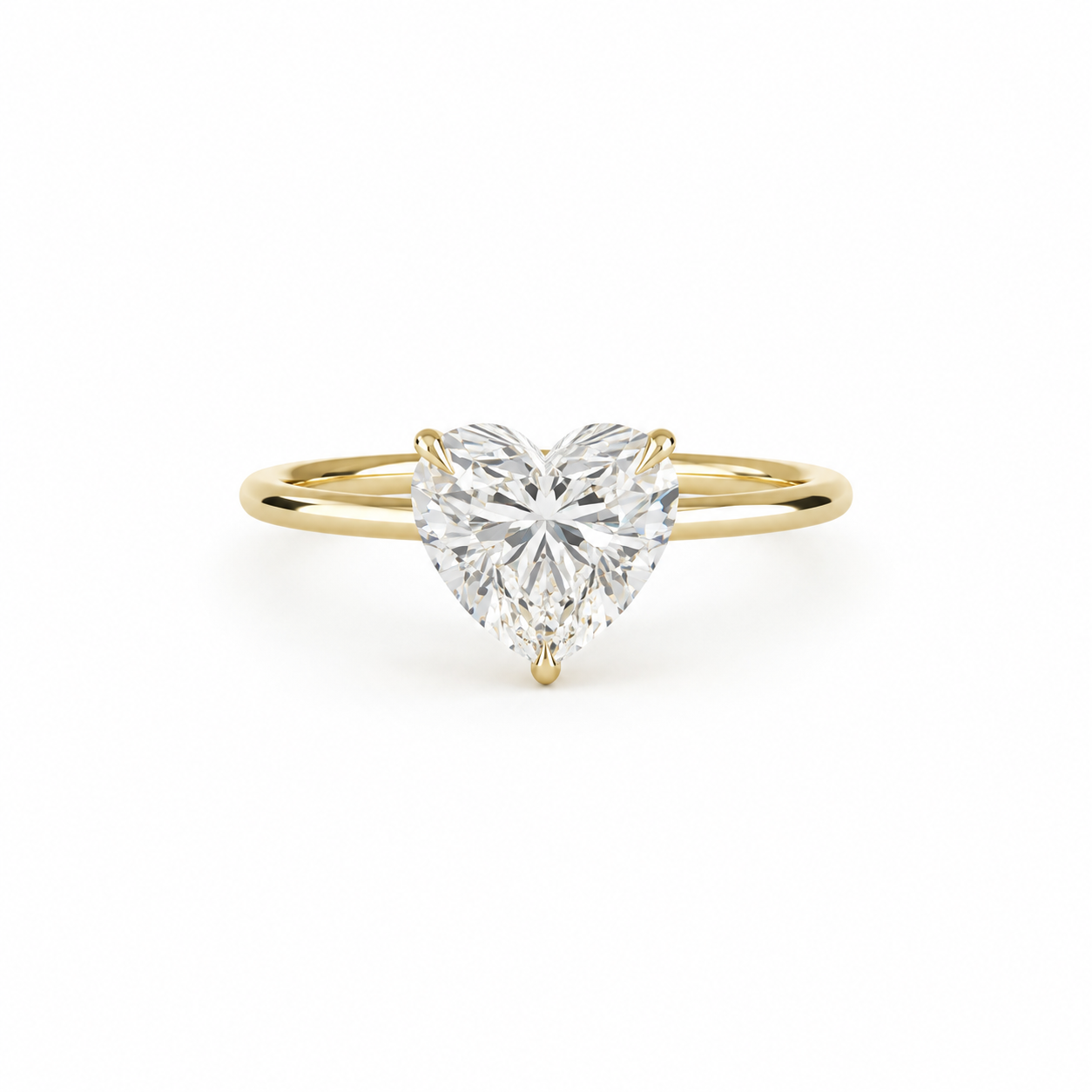 Heart Shape Lab Grown Diamond Solitaire Engagement Ring 3ct