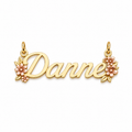 Personalized Floral Name Pendant | 5-7 Letter Name