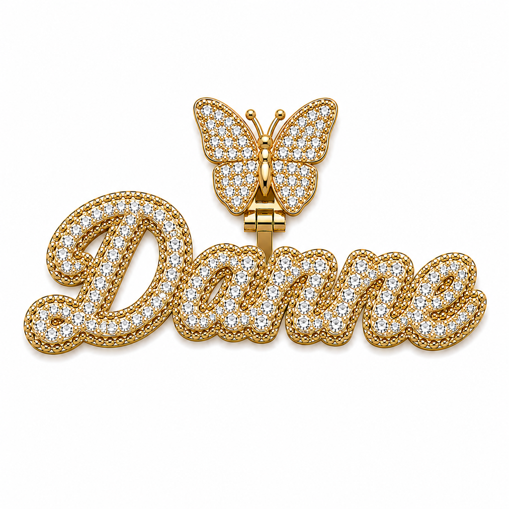Personalized CZ Name Pendant | Custom 5–6 Letter Name