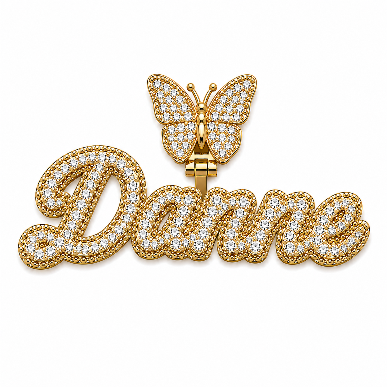 Personalized CZ Name Pendant | Custom 5–6 Letter Name