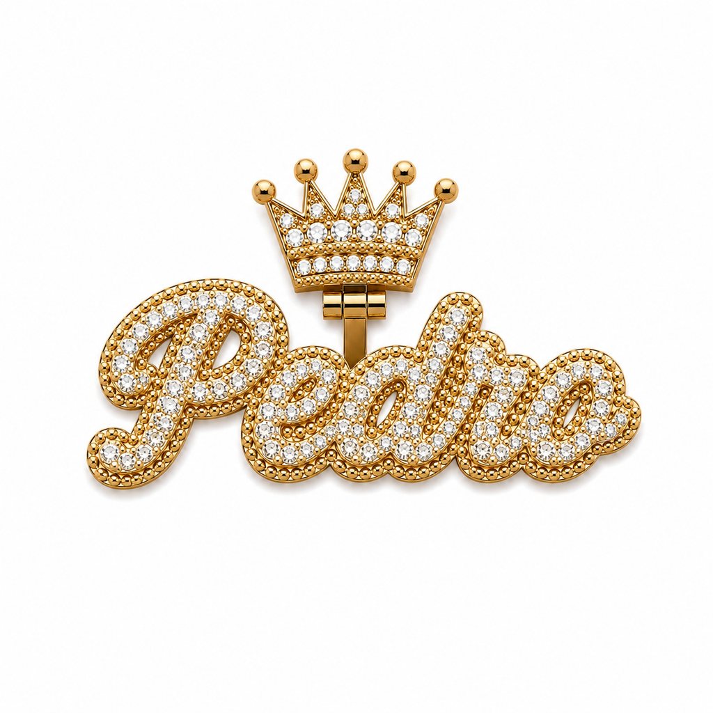 Personalized CZ Name Pendant | Custom 5–6 Letter Name