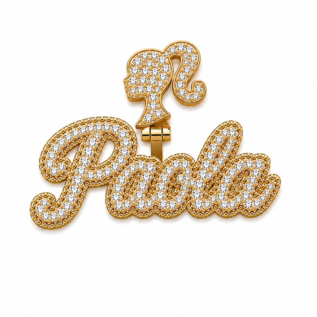 Personalized CZ Name Pendant | Custom 5–6 Letter Name