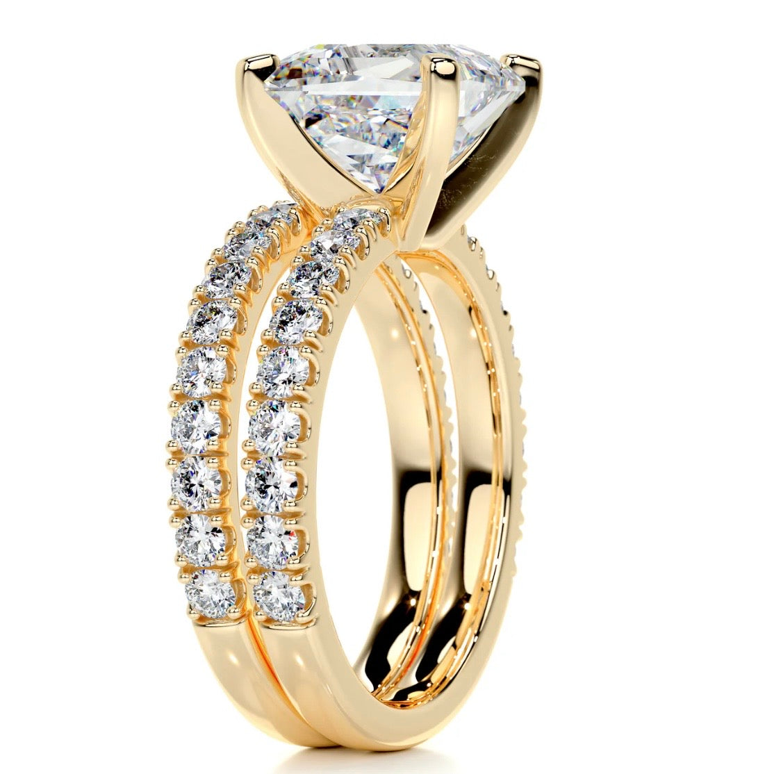 Lab Ground Diamond Bridal Set