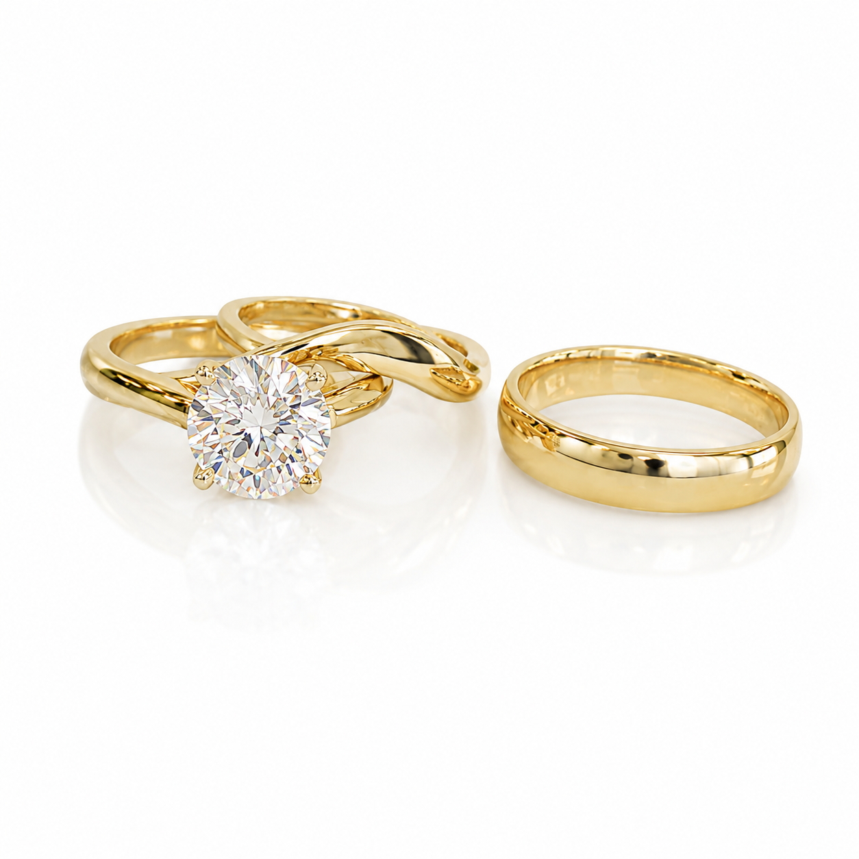 3-Piece Lab-Grown Diamond Wedding Ring Set