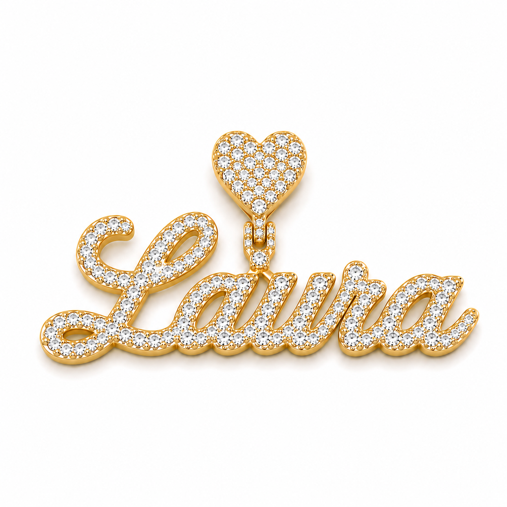 Personalized CZ Name Pendant | Custom 5–6 Letter Name