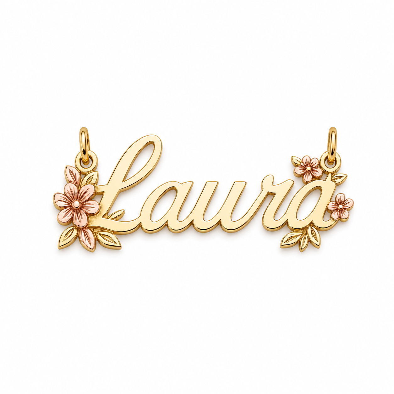 Personalized Floral Name Pendant | 5-7 Letter Name