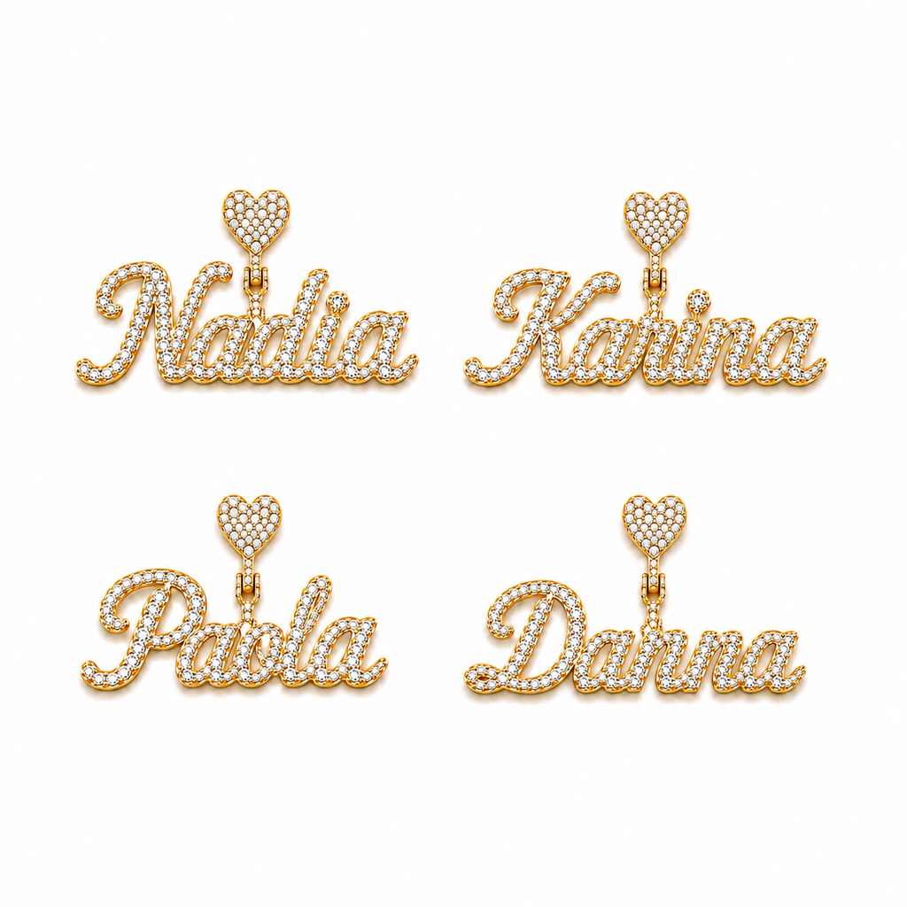 Personalized CZ Name Pendant | Custom 5–6 Letter Name