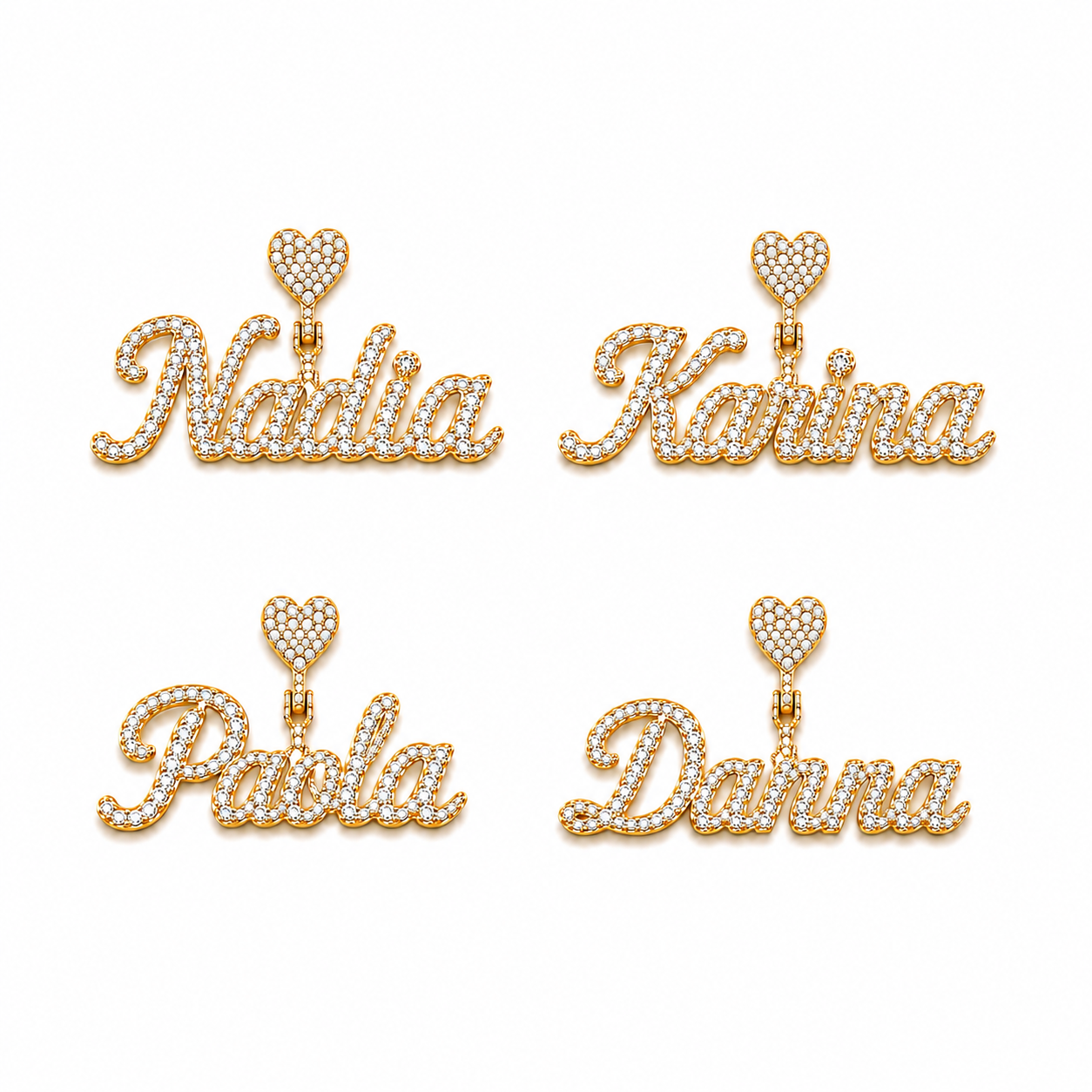Personalized CZ Name Pendant | Custom 5–6 Letter Name
