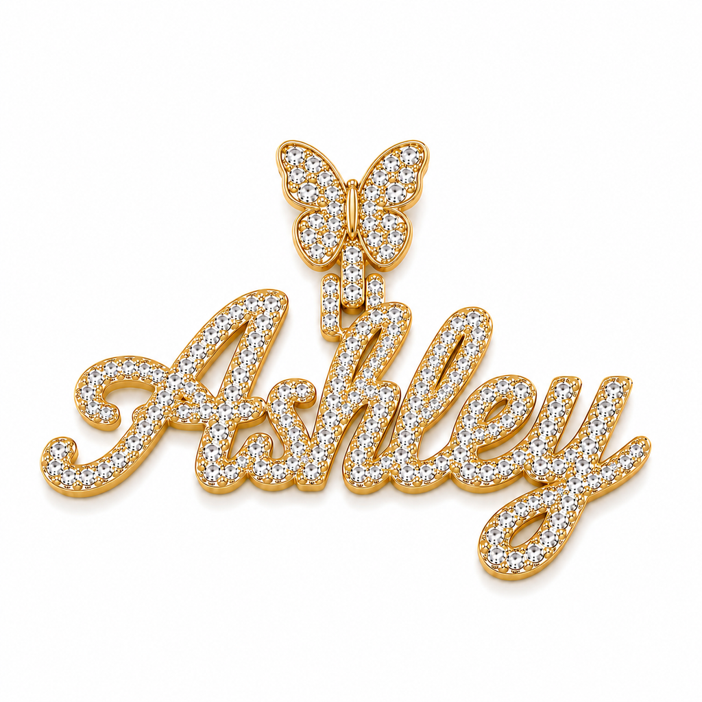 Personalized CZ Name Pendant | Custom 5–6 Letter Name