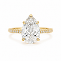 Pear Lab Grown Diamond Ring 5ct