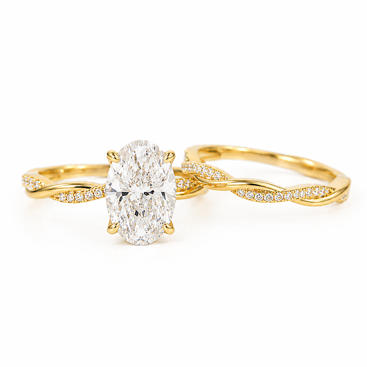 Oval Lab Grown Diamond Bridal Set