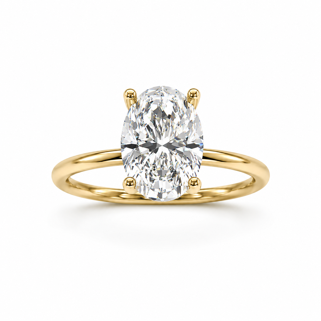 Oval Lab Grown Diamond Engagement Ring 3 ct