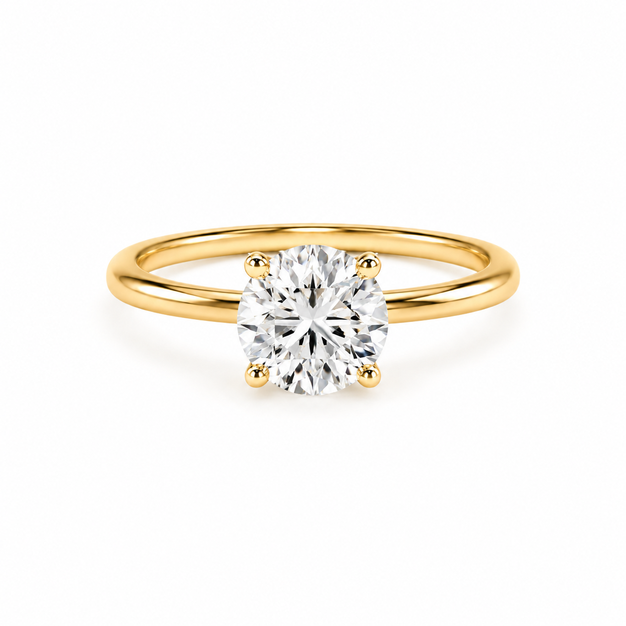 Round Lab Grown Diamond Ring 1ct