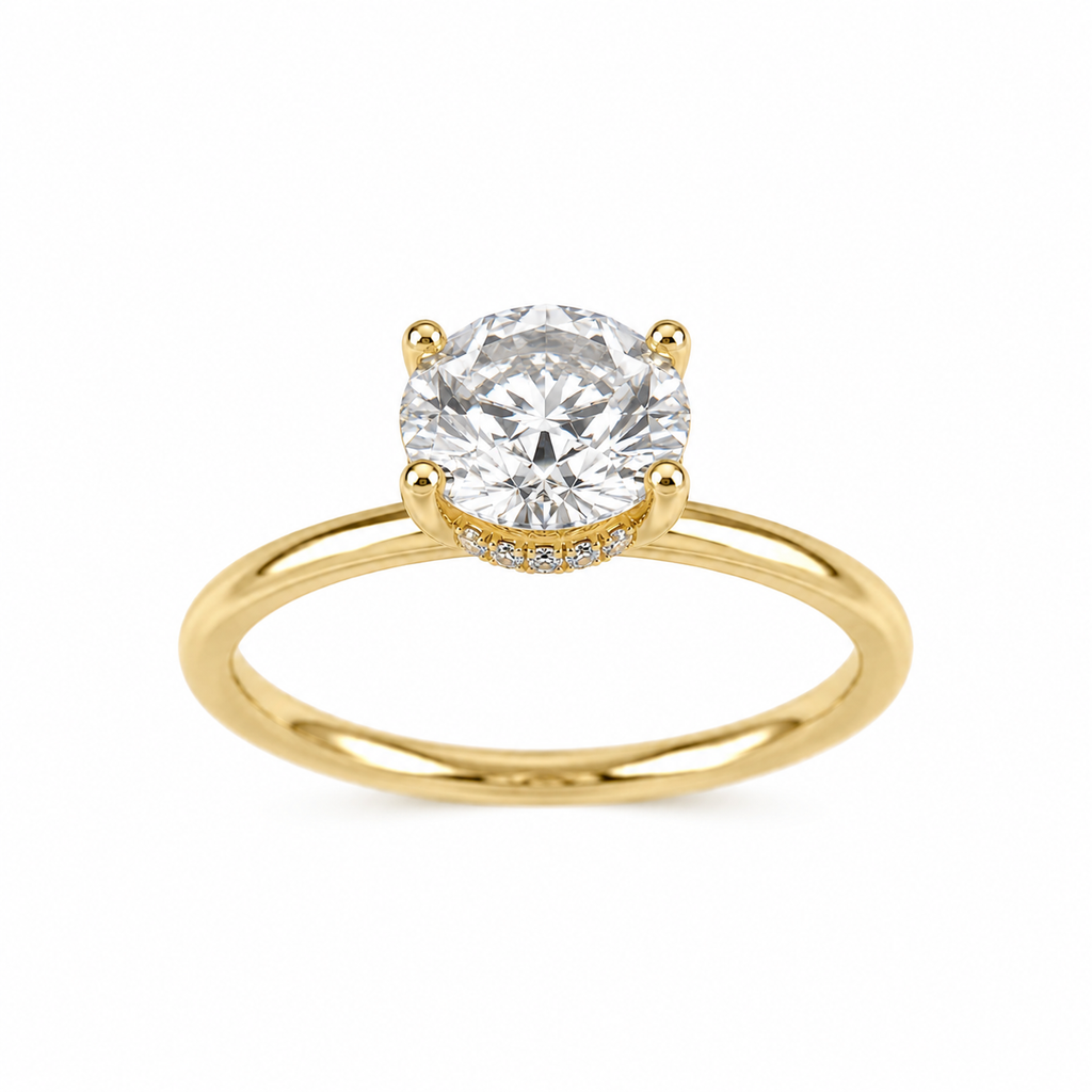 Round Lab Grown Diamond Ring 1ct