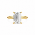 Emerald Lab Grown Diamond Ring 4ct 14k
