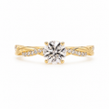 Round Lab Grown Diamond Ring 1ct 14k