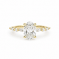Oval Lab Grown Diamond Ring 2.1 ct