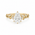 Pear Lab Grown Diamond Ring 1 ct