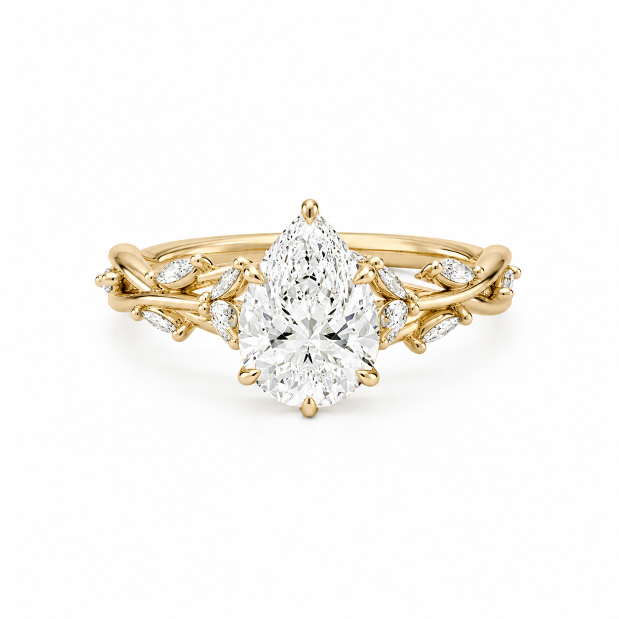 Pear Lab Grown Diamond Ring 1 ct