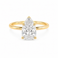 Pear Lab Grown Diamond Ring 2.1 ct