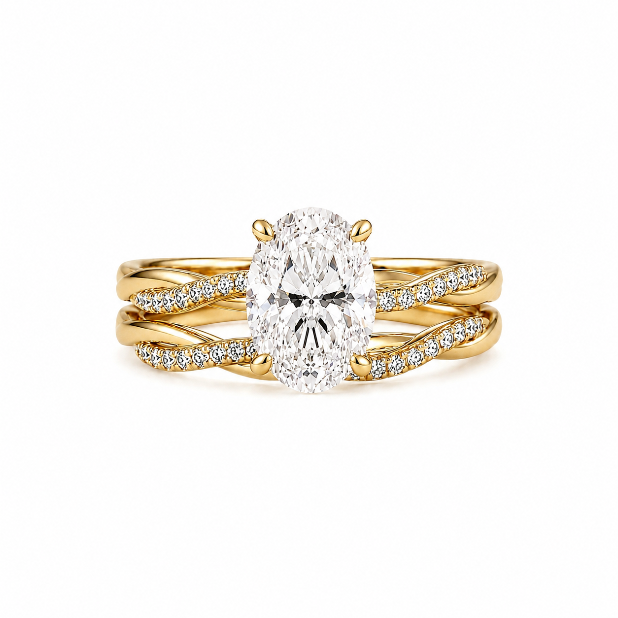 Oval Lab Grown Diamond Bridal Set