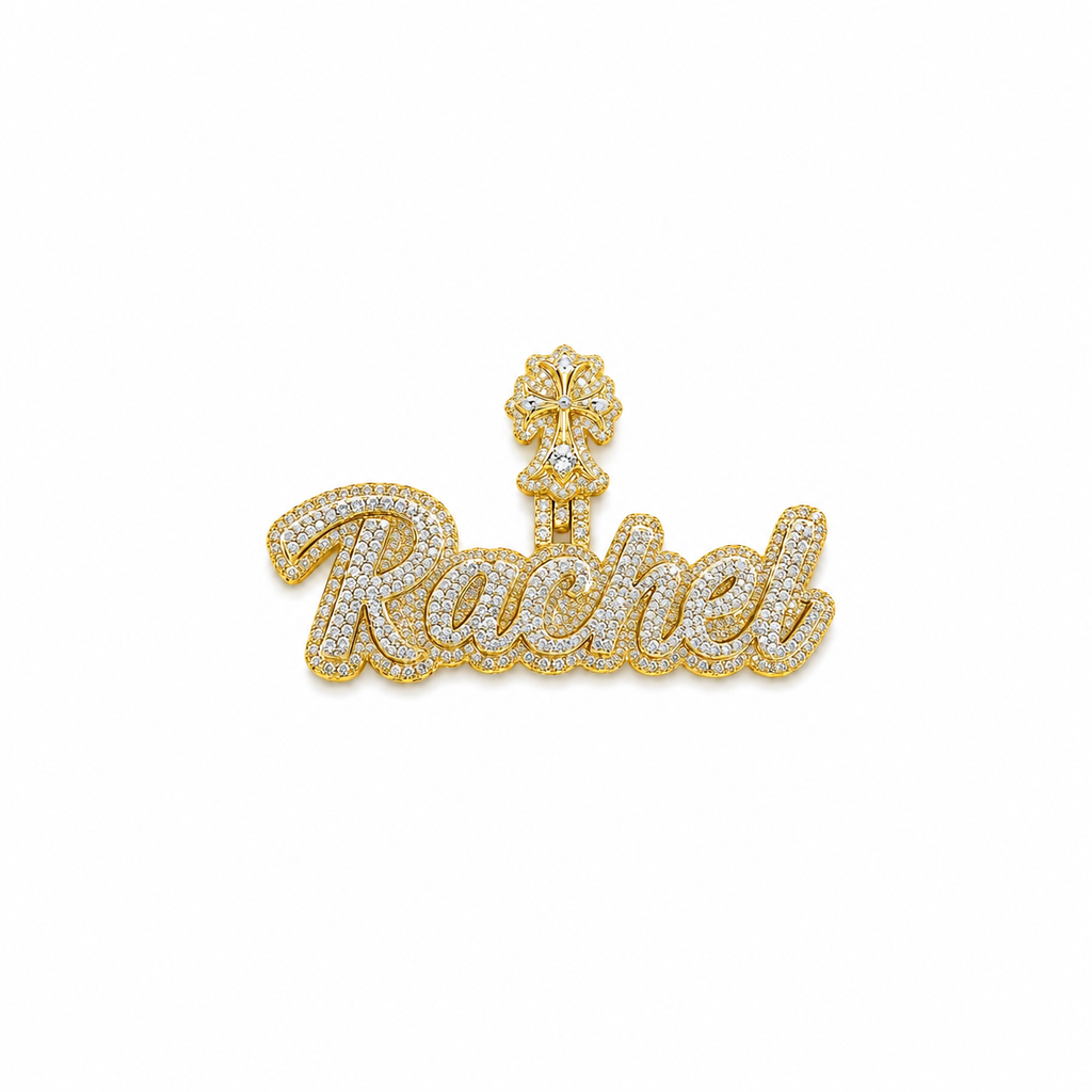 Personalized CZ Name Pendant | 5-7 letter name