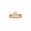 Oval Lab Grown Diamond Bridal Set 3 ct