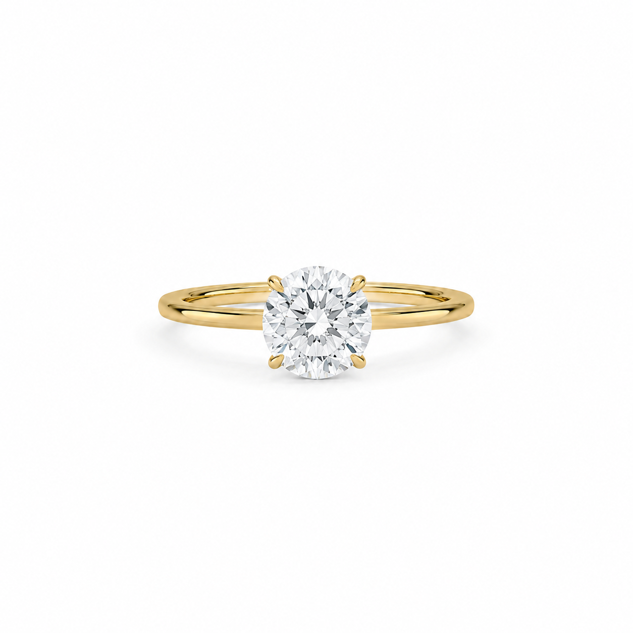 Round Lab Grown Diamond Ring 1 ct