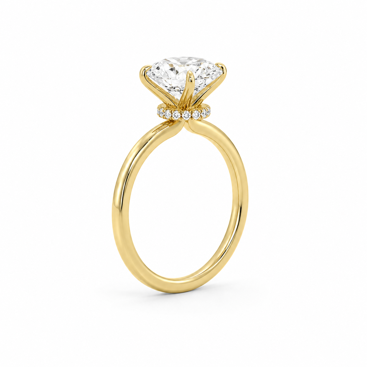 Round Lab Grown Diamond Ring 1 ct