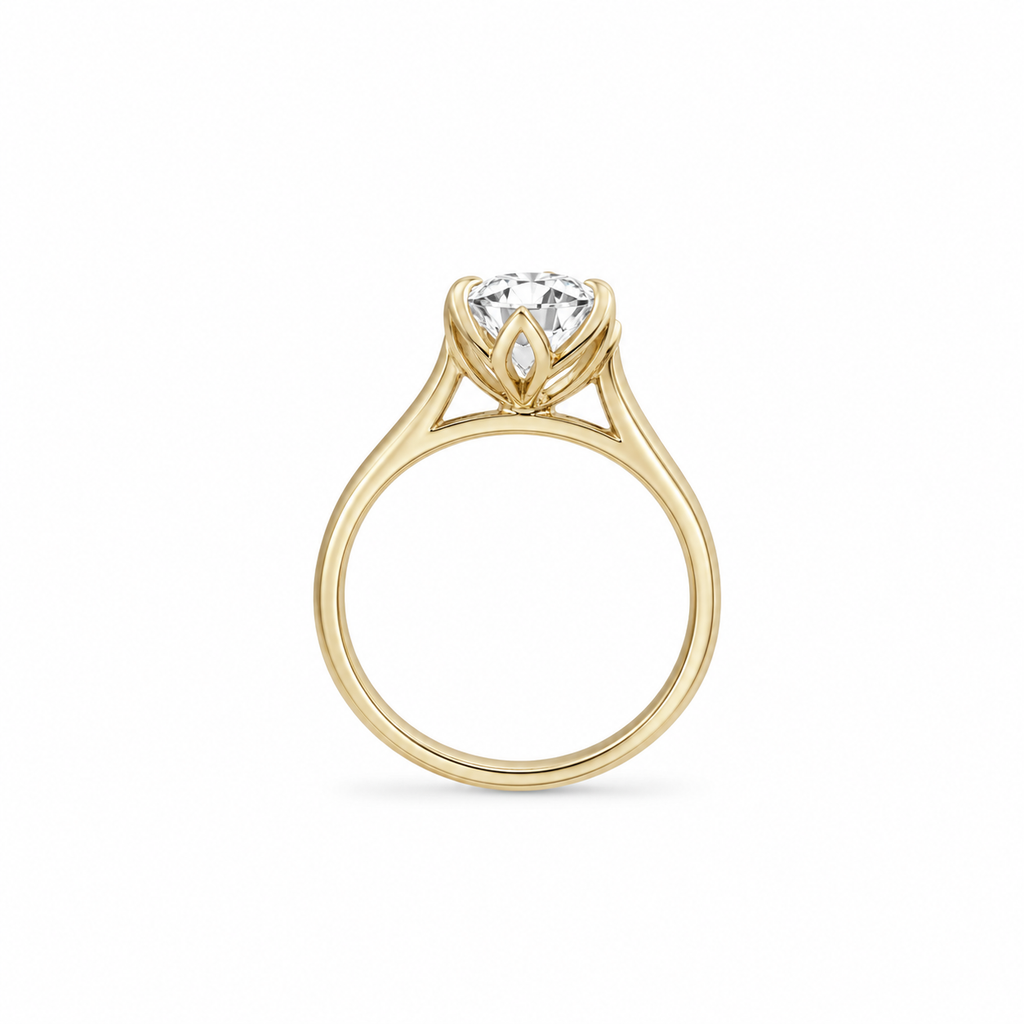 Oval Lab Diamond Engagement Ring – Floral Basket Setting 2.81 Ct