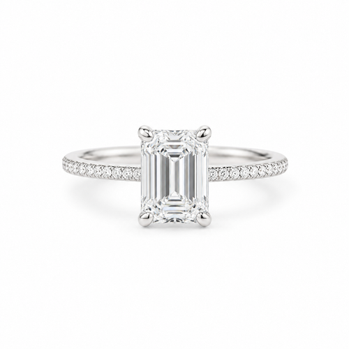 Emerald Lab Grown Diamond Ring 2 ct