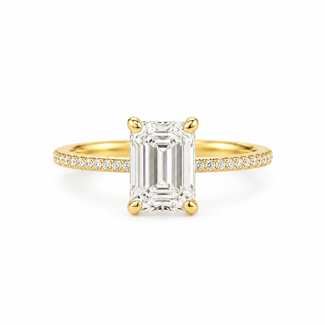 Emerald Lab Grown Diamond Ring 2 ct