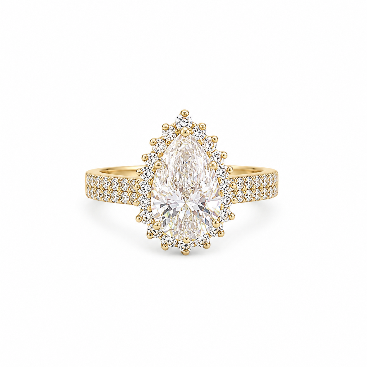 Pear Lab Grown Diamond Engagement Ring 2.51ct
