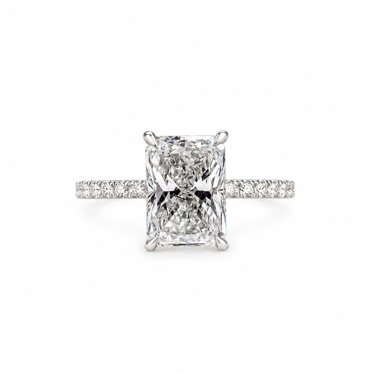 Radiant Lab Grown Diamond Ring 3ct
