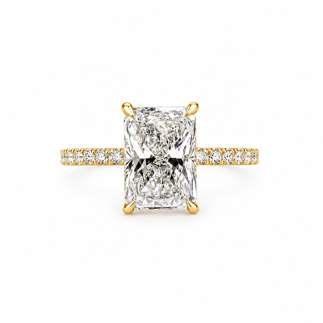 Radiant Lab Grown Diamond Ring 3ct