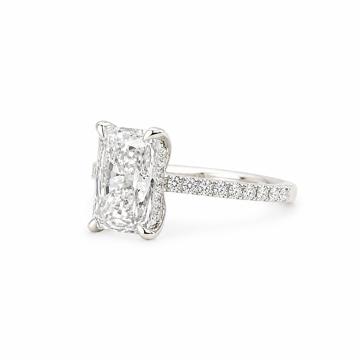 Radiant Lab Grown Diamond Ring 3ct