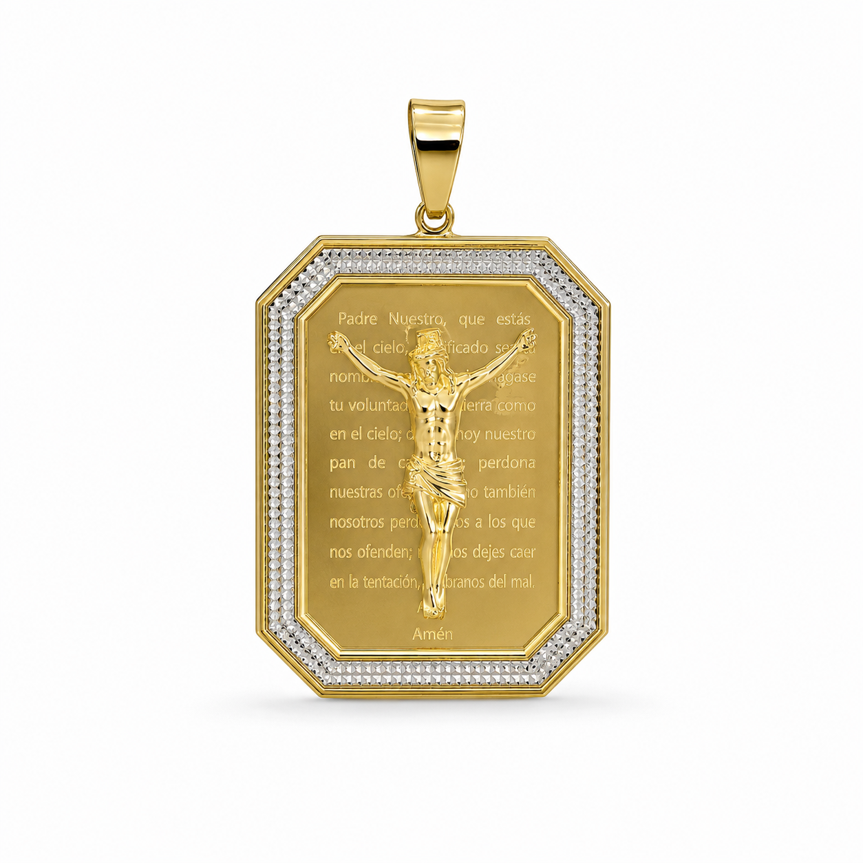Our Father Prayer Crucifix Pendant