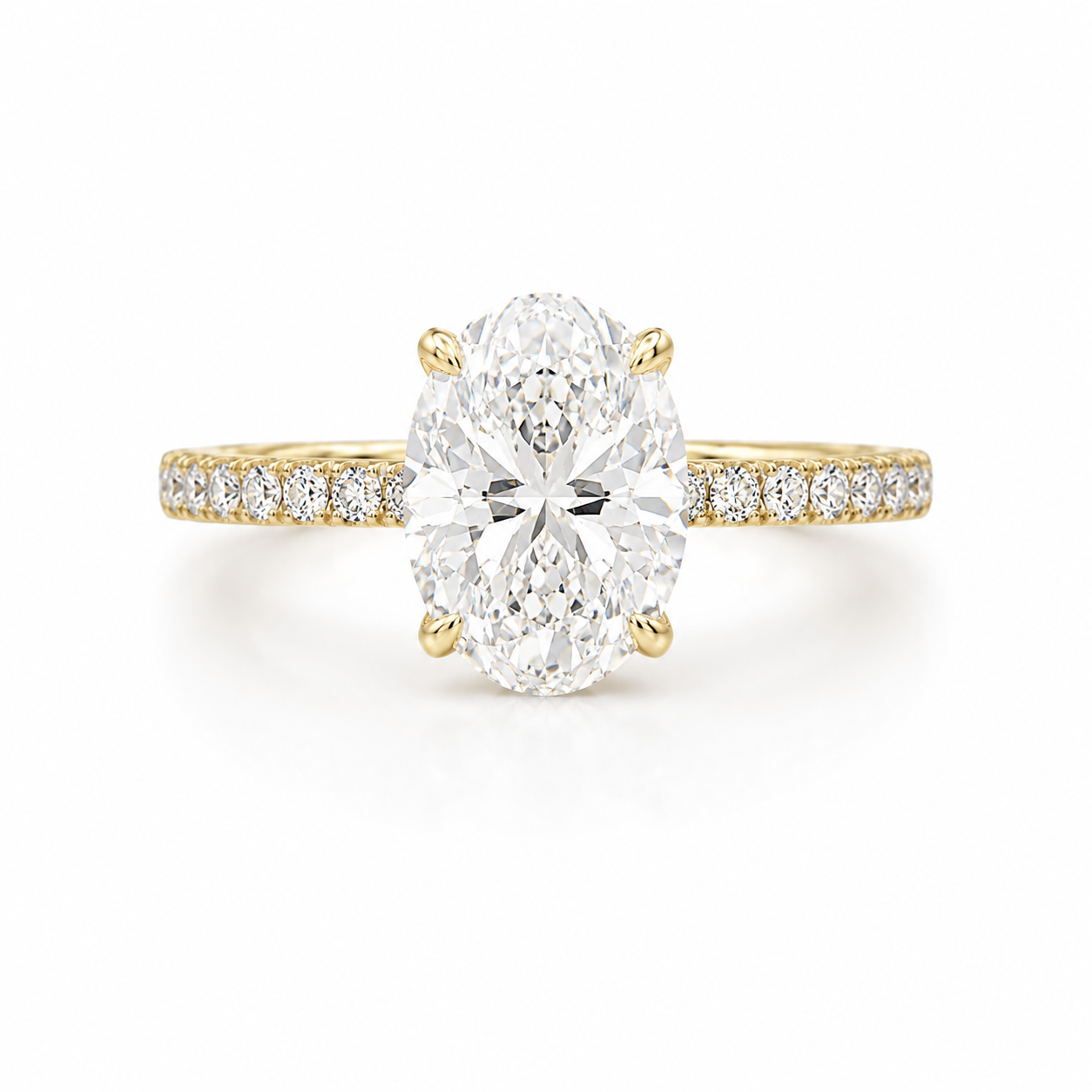 Oval Lab Grown Diamond Ring 2 ct