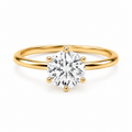 Round Lab Grown Diamond Ring 1.5 ct