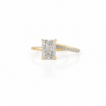 Lab Grown Diamond Bridal Set | Pavé Band | Radiant 3.93 ct center stone