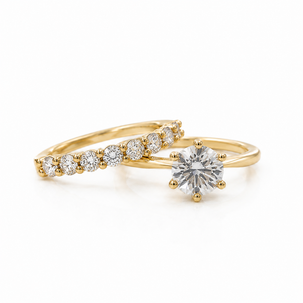 Lab Grown Diamond Bridal Set | Round 1.52 ct
