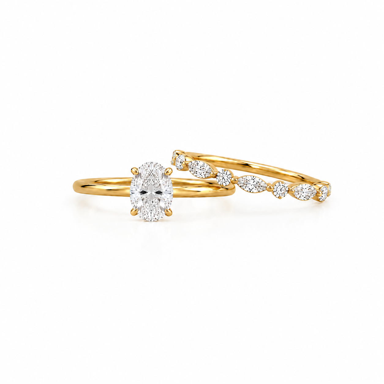 Lab Grown Diamond Engagement Ring | Oval 2ct center stone
