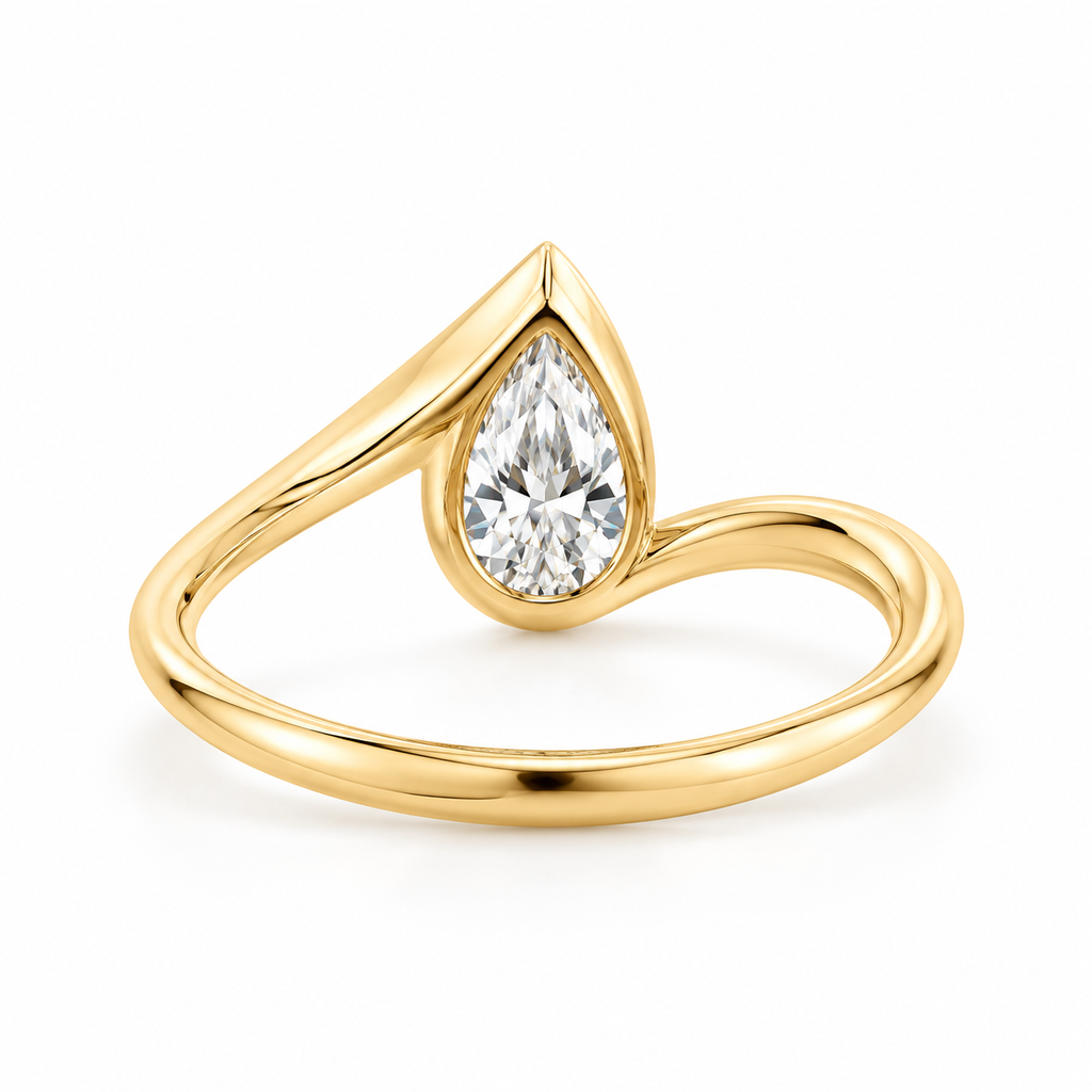 Lab Grown Diamond Engagement Ring | Pear 2 ct
