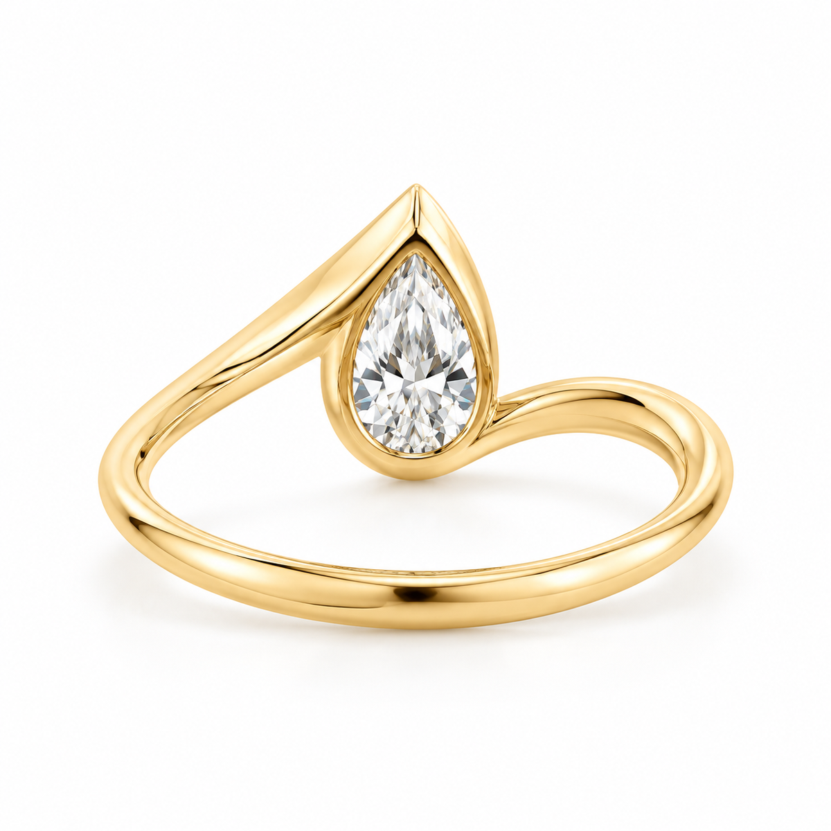 Lab Grown Diamond Engagement Ring | Pear 2 ct