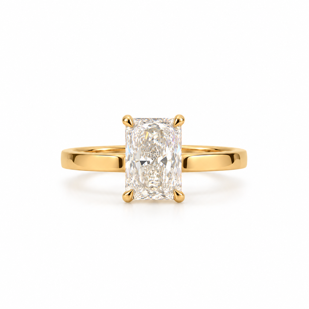 Lab Grown Diamond Engagement Ring | 2.5 ct Radiant cut